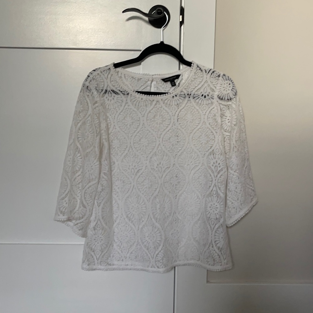 White lace blouse XS